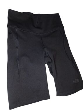 The North Face Women's Black High-Waist Biker Shorts W/ Side Pockets